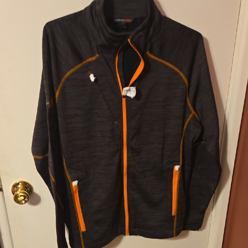 Men's Lightweight Jacket - Charcoal and Orange